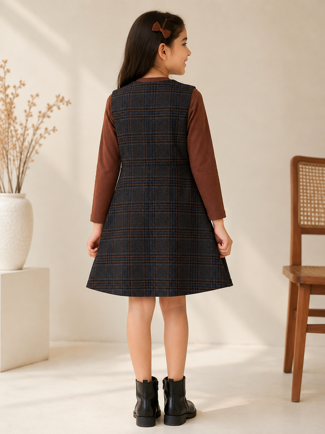 Cocoa Plaid Charm