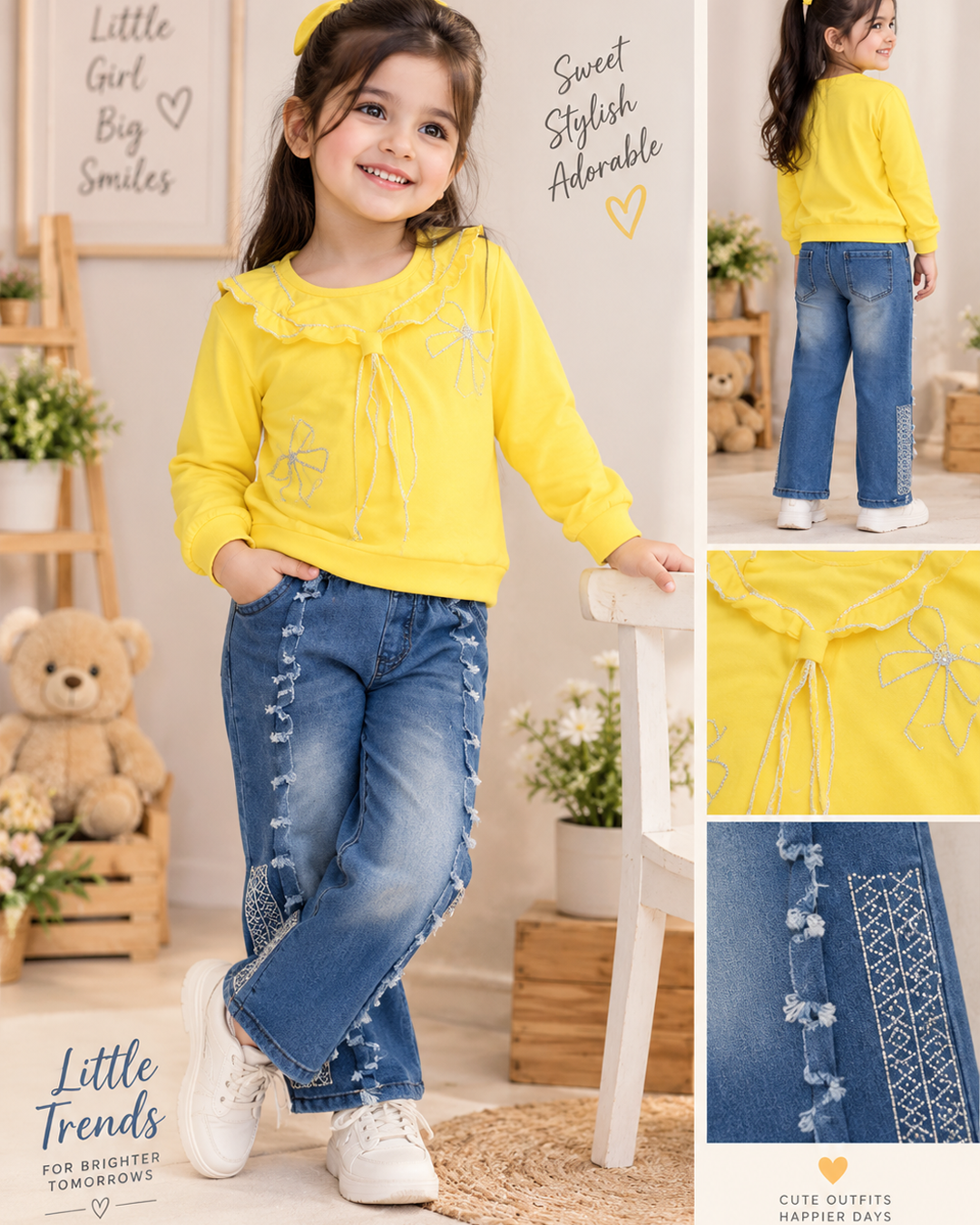 Sunshine Bow Denim Set