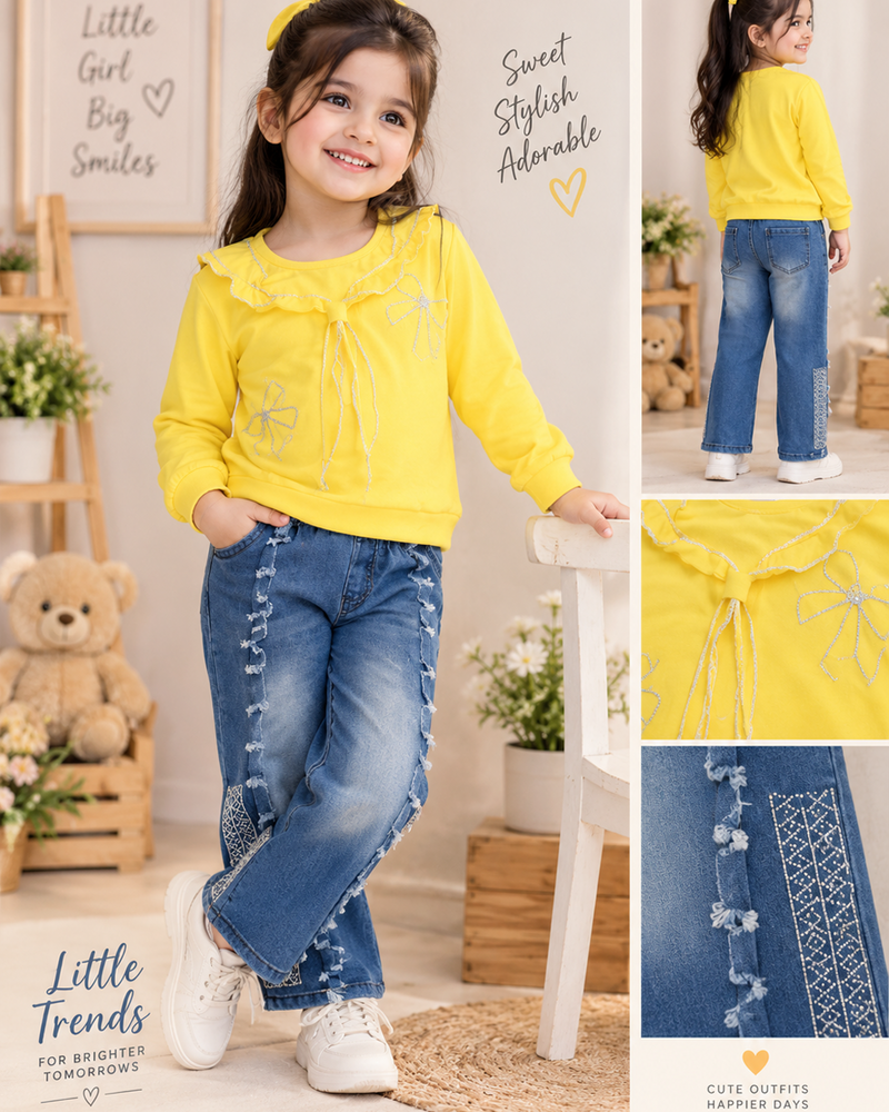 Sunshine Bow Denim Set