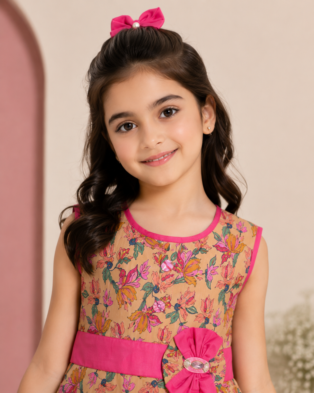 Pink Floral Party Dress