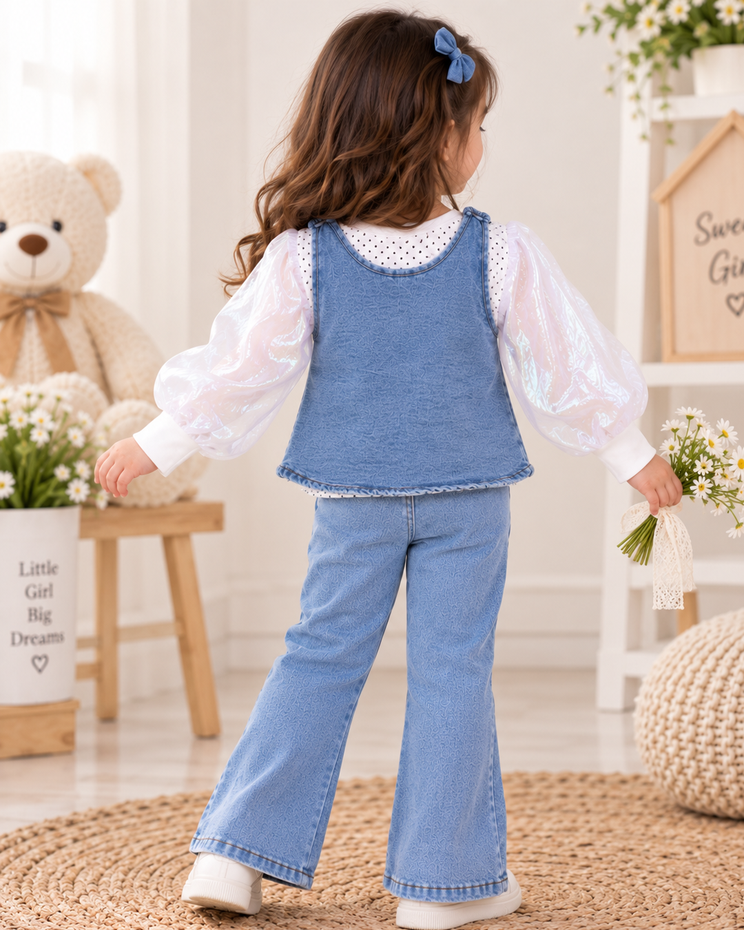 Denim Heart Bloom Set