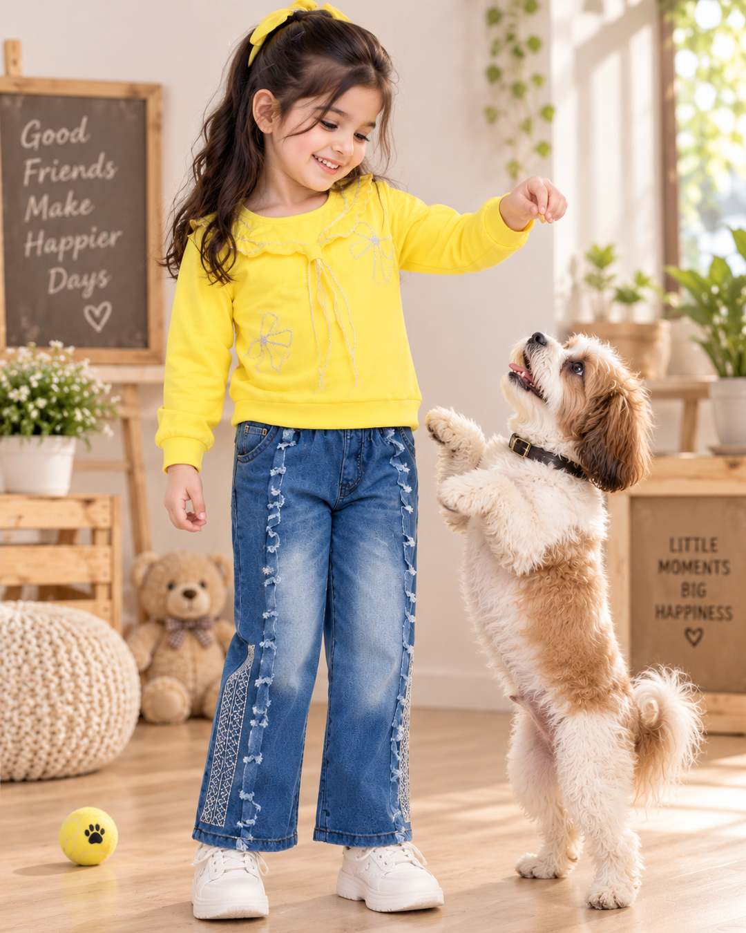 Sunshine Bow Denim Set