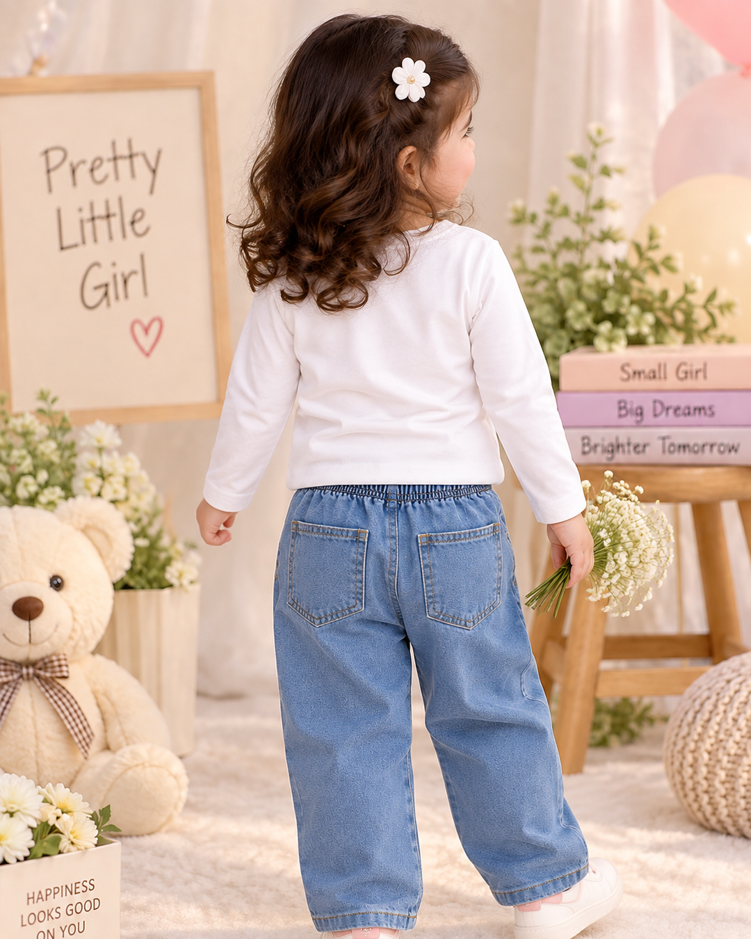 Happy Bloom Denim Set