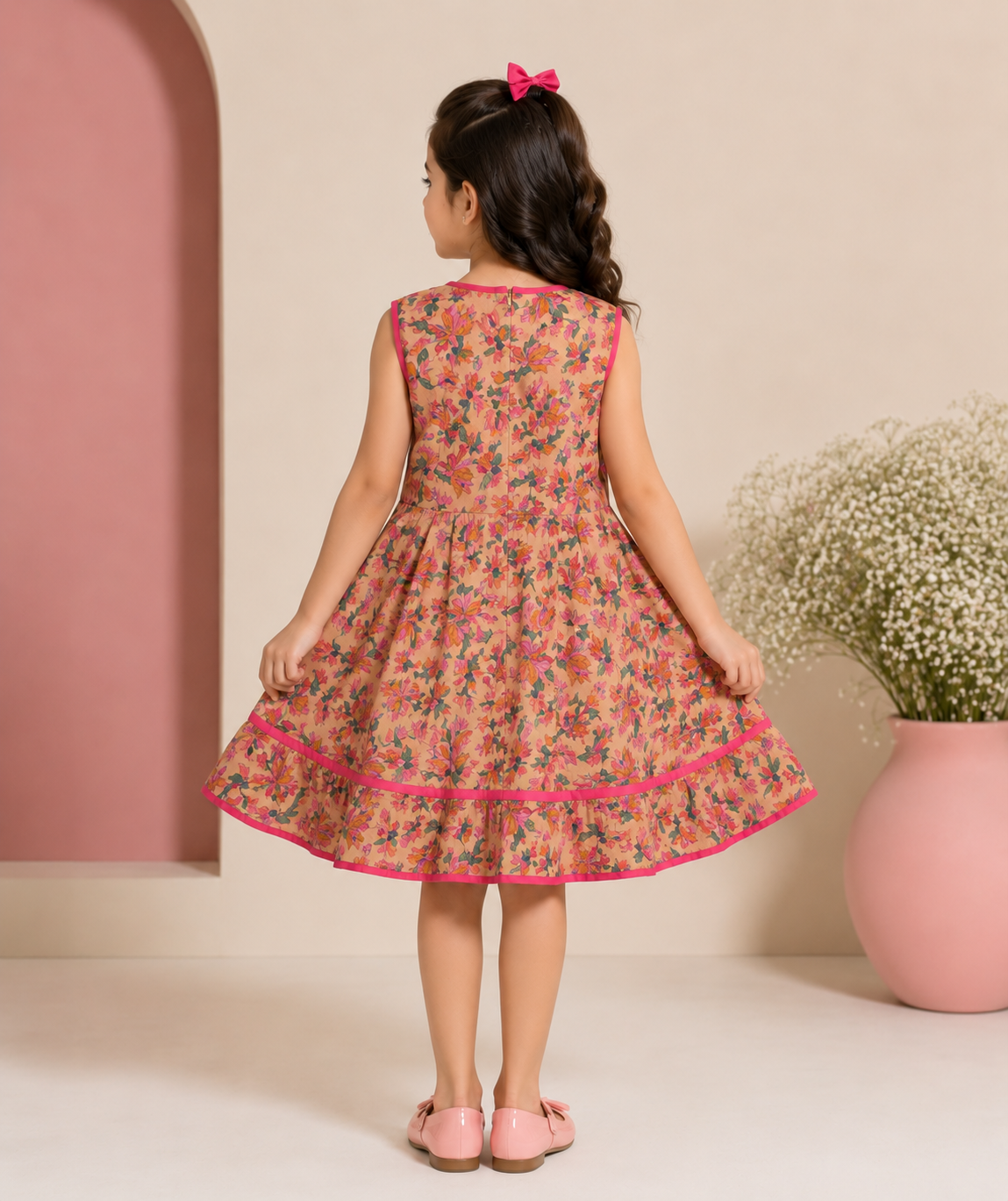 Pink Floral Party Dress