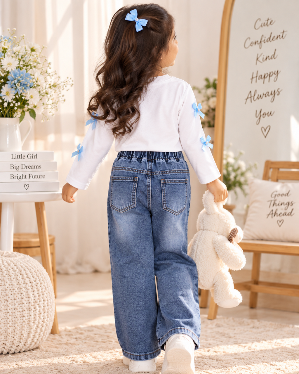 Blue Bow Bliss Denim Set