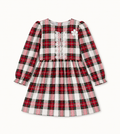 Cherry Plaid Lace Dress
