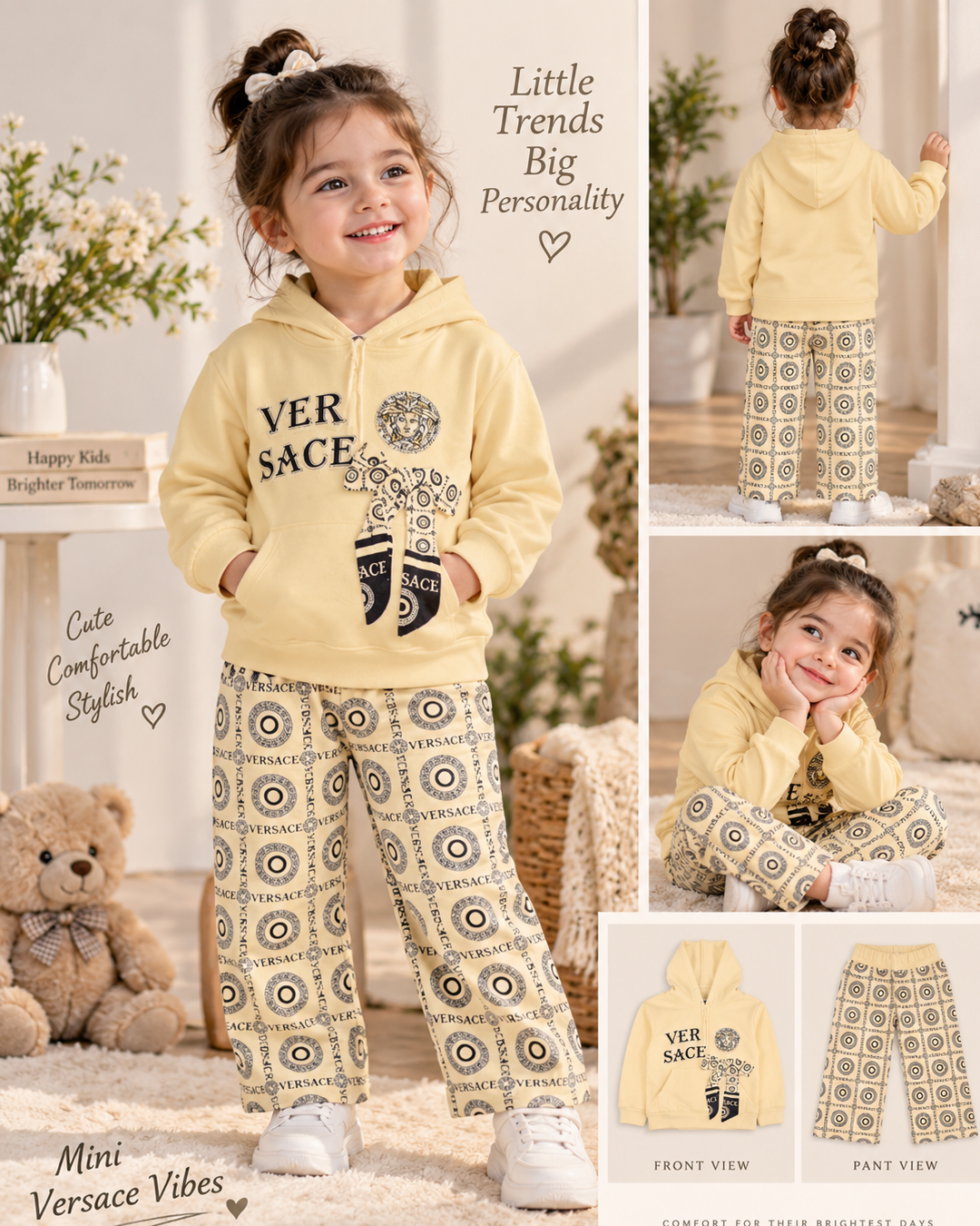 Little Luxe Medallion Hoodie Set
