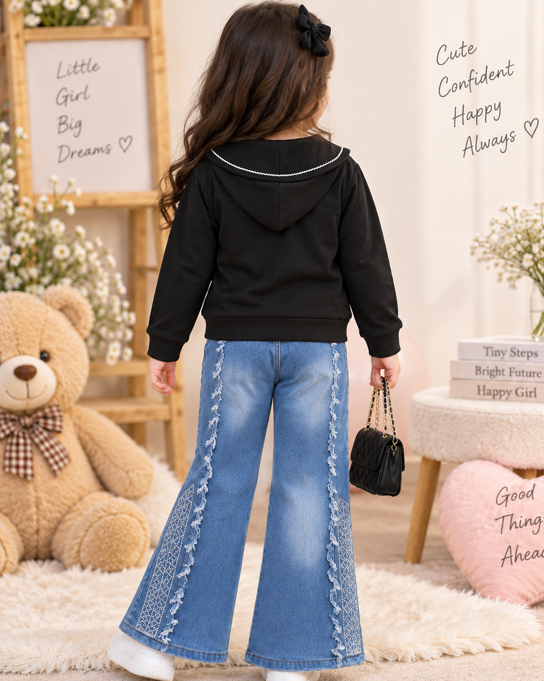 Bow & Heart Denim Set