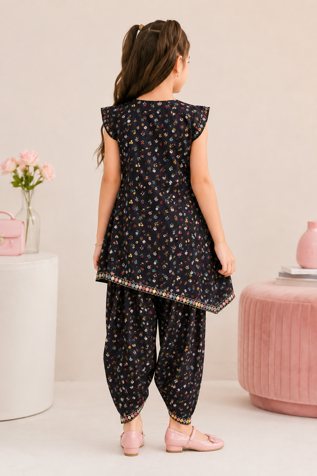 Little Blossom Black Co-Ord Set