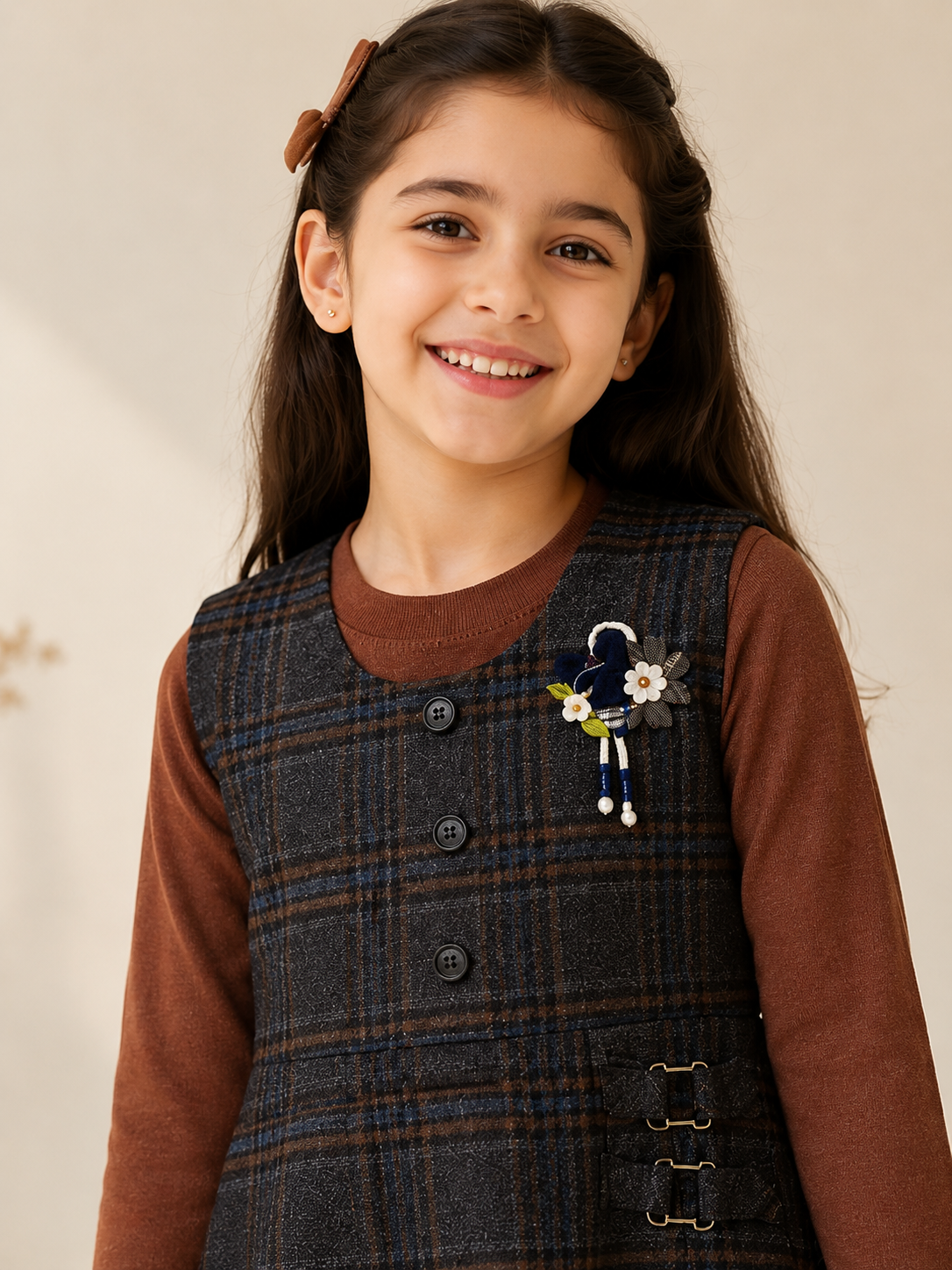 Cocoa Plaid Charm