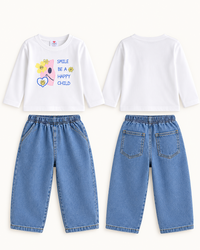 Happy Bloom Denim Set