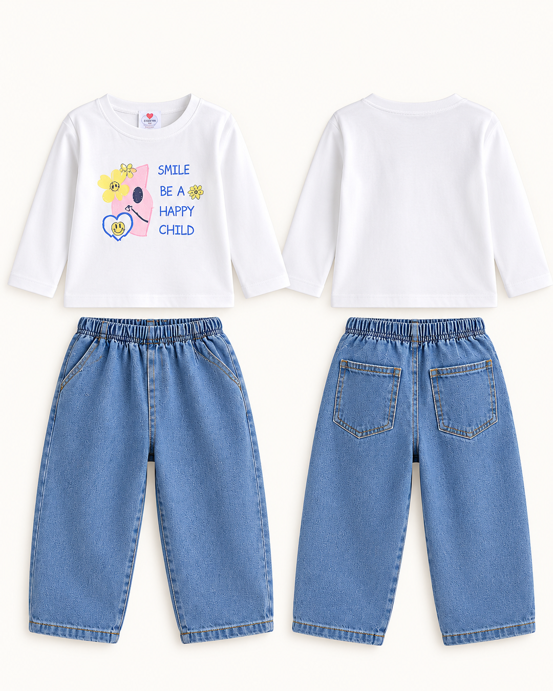 Happy Bloom Denim Set