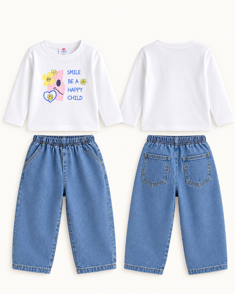 Happy Bloom Denim Set