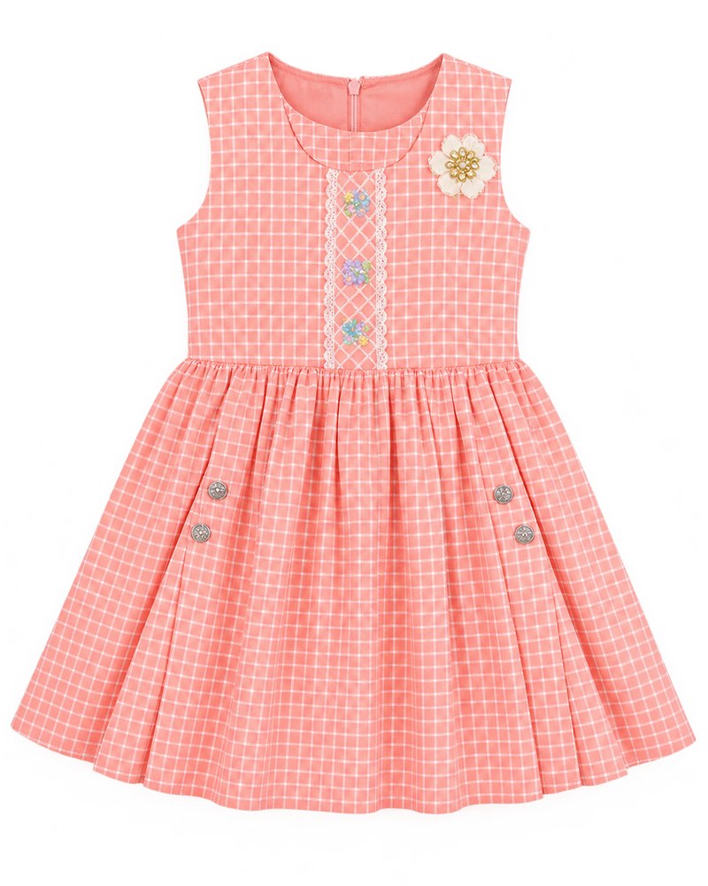 Pink Floral Party Dress