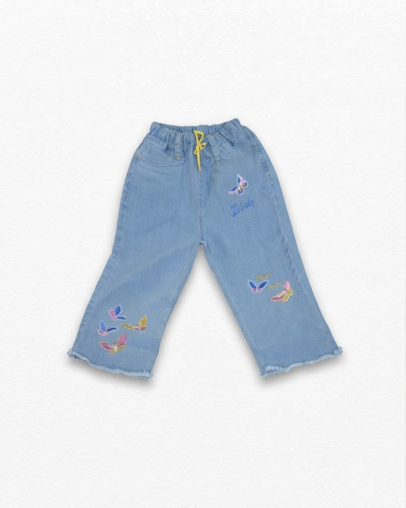 Butterfly Patch Denim Jeans