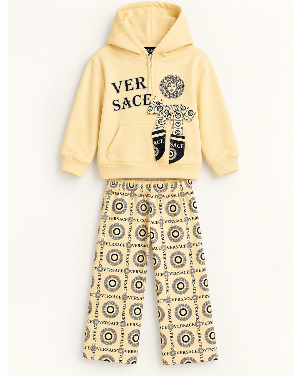 Little Luxe Medallion Hoodie Set