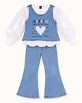 Denim Heart Bloom Set