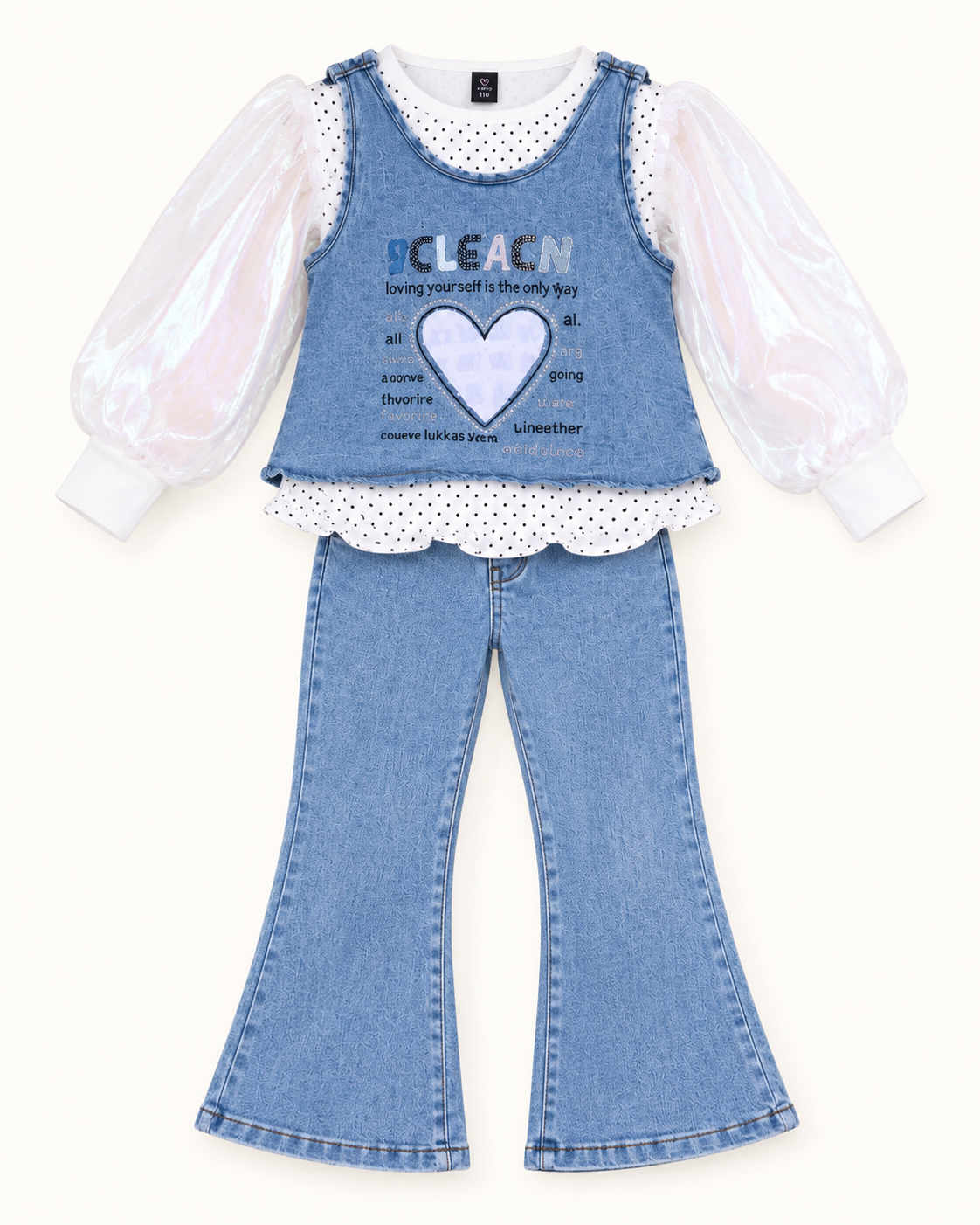 Denim Heart Bloom Set