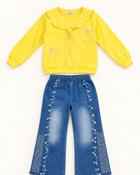 Sunshine Bow Denim Set