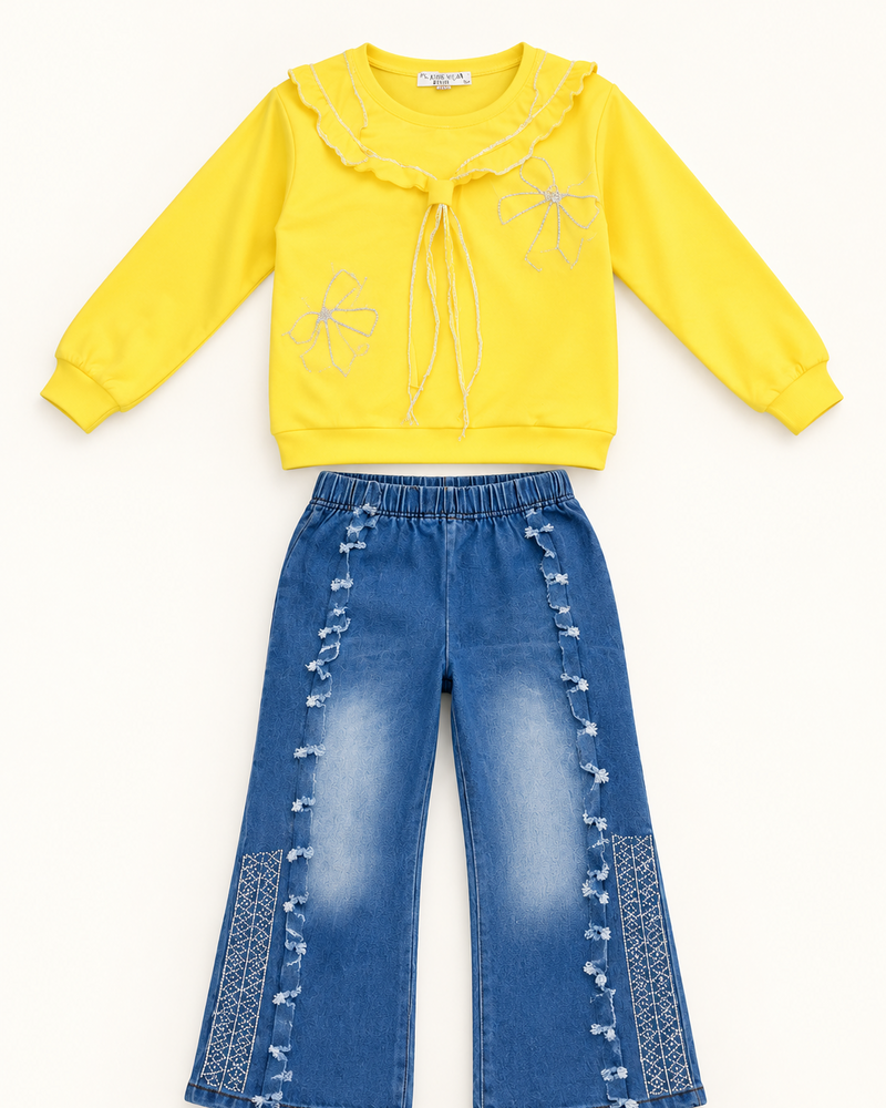 Sunshine Bow Denim Set
